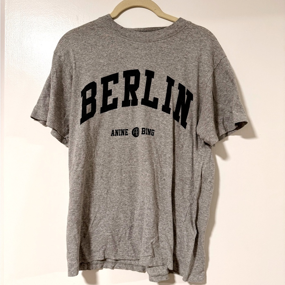 Anine Bing Lili University Berlin Tee - Heather Grey - XS
